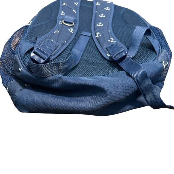 Pottery Barn Teen Gear-Up Navy Anchor Backpack Embroidered Reese - Picture 7 of 11